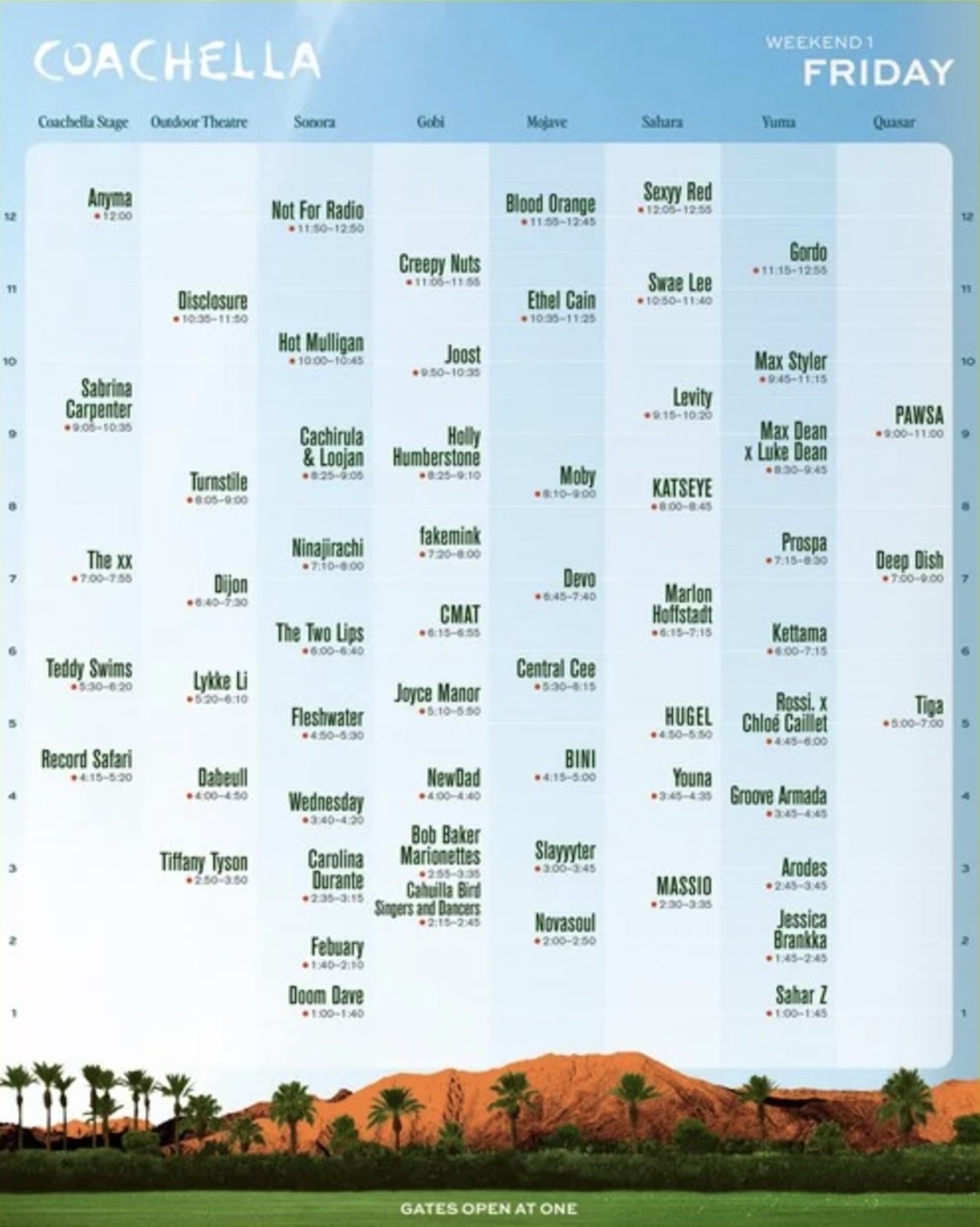 Coachella 2026 Friday Poster