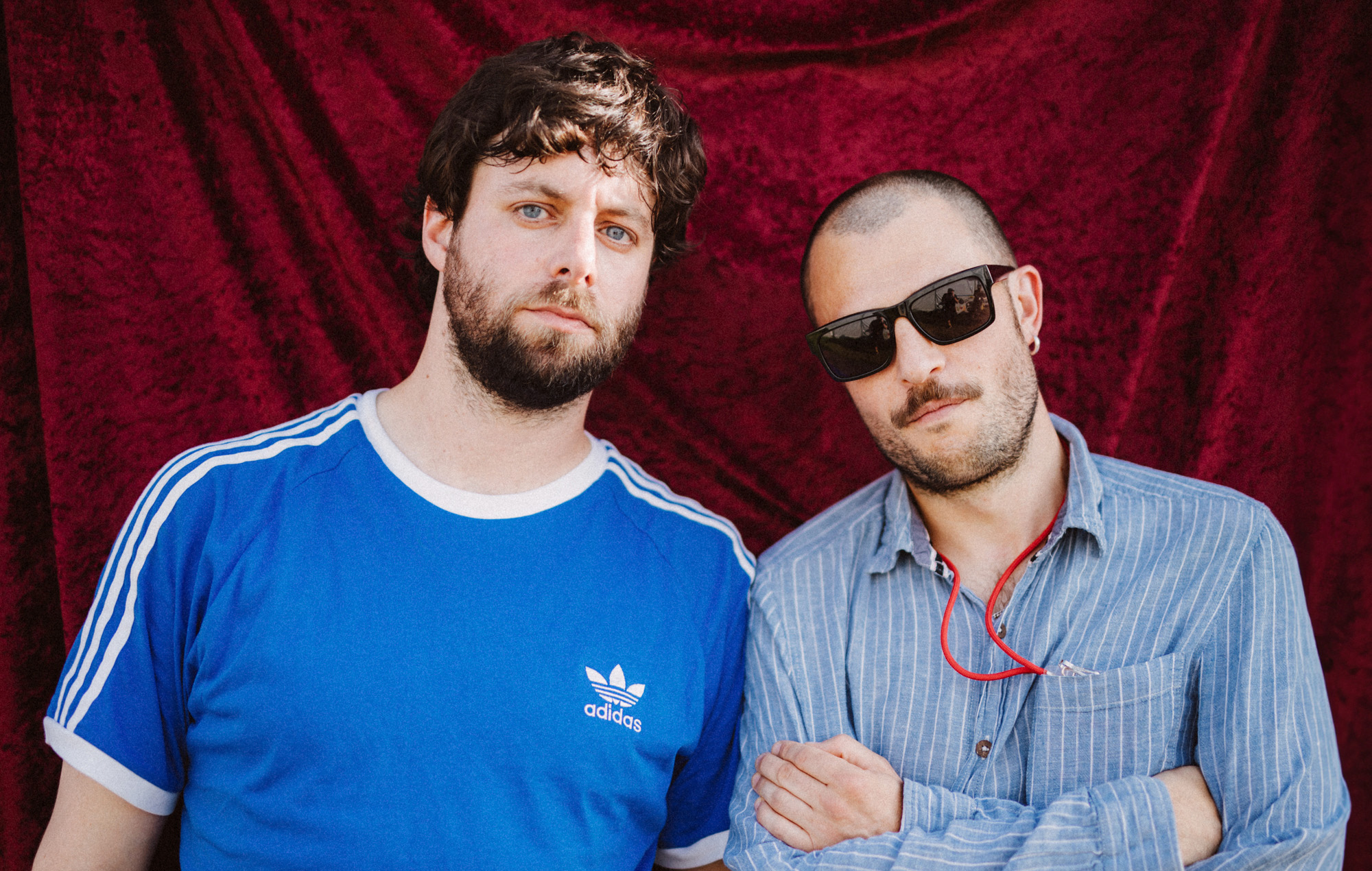Felix White and Orlando Weeks of The Maccabees at Glastonbury 2025, photo by Andy Ford
