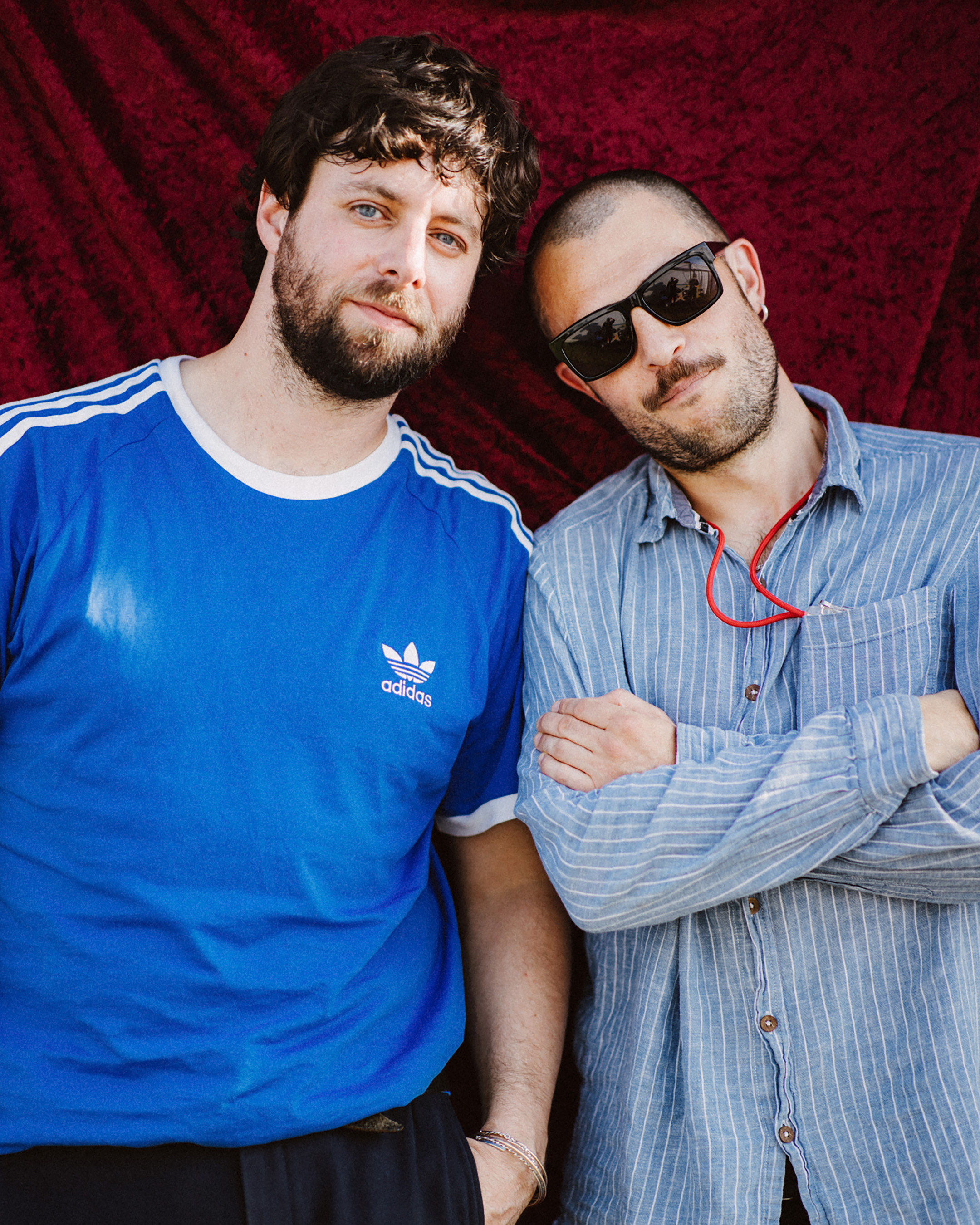Felix White and Orlando Weeks of The Maccabees at Glastonbury 2025, photo by Andy Ford