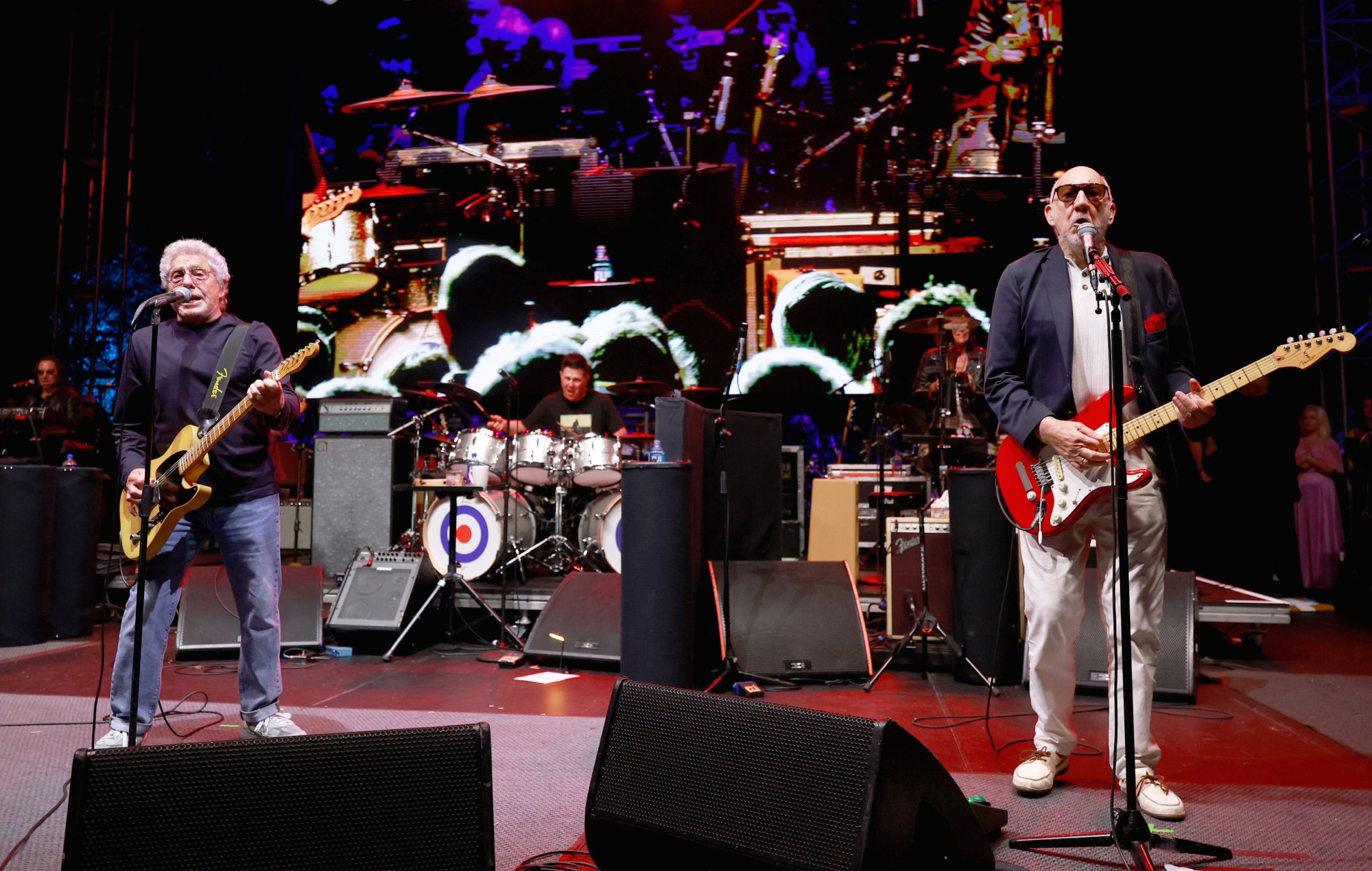 Roger Daltrey, Scott Devours, and Pete Townshend of The Who