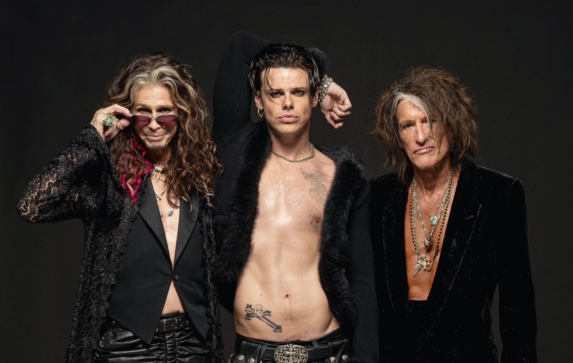 Yungblud and Aerosmith press photograph, by Ross Halfin