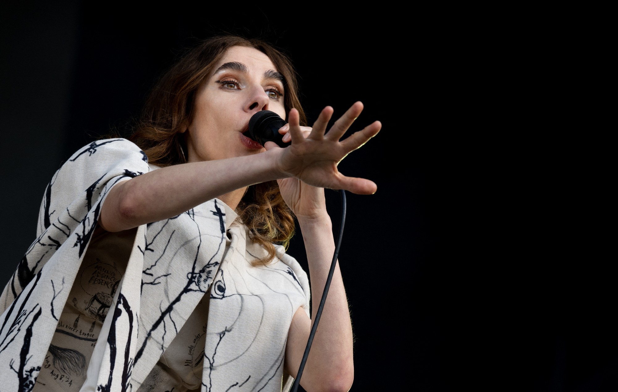 PJ Harvey performs at Rock en Seine music festival, August 2024.