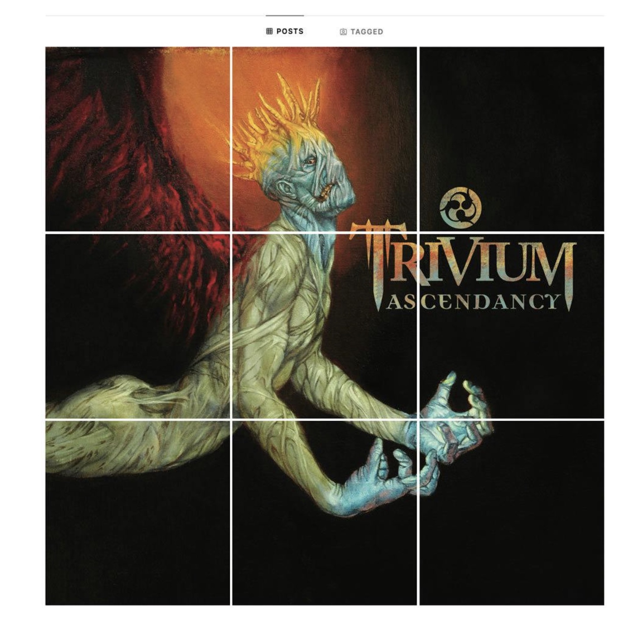 Screenshot of Trivium's Instagram page