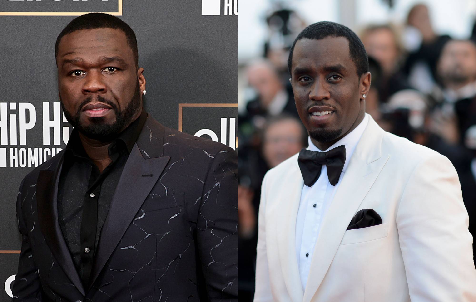 50 Cent and Diddy. Credit Jamie McCarthy and Gareth Cattermole via GETTY