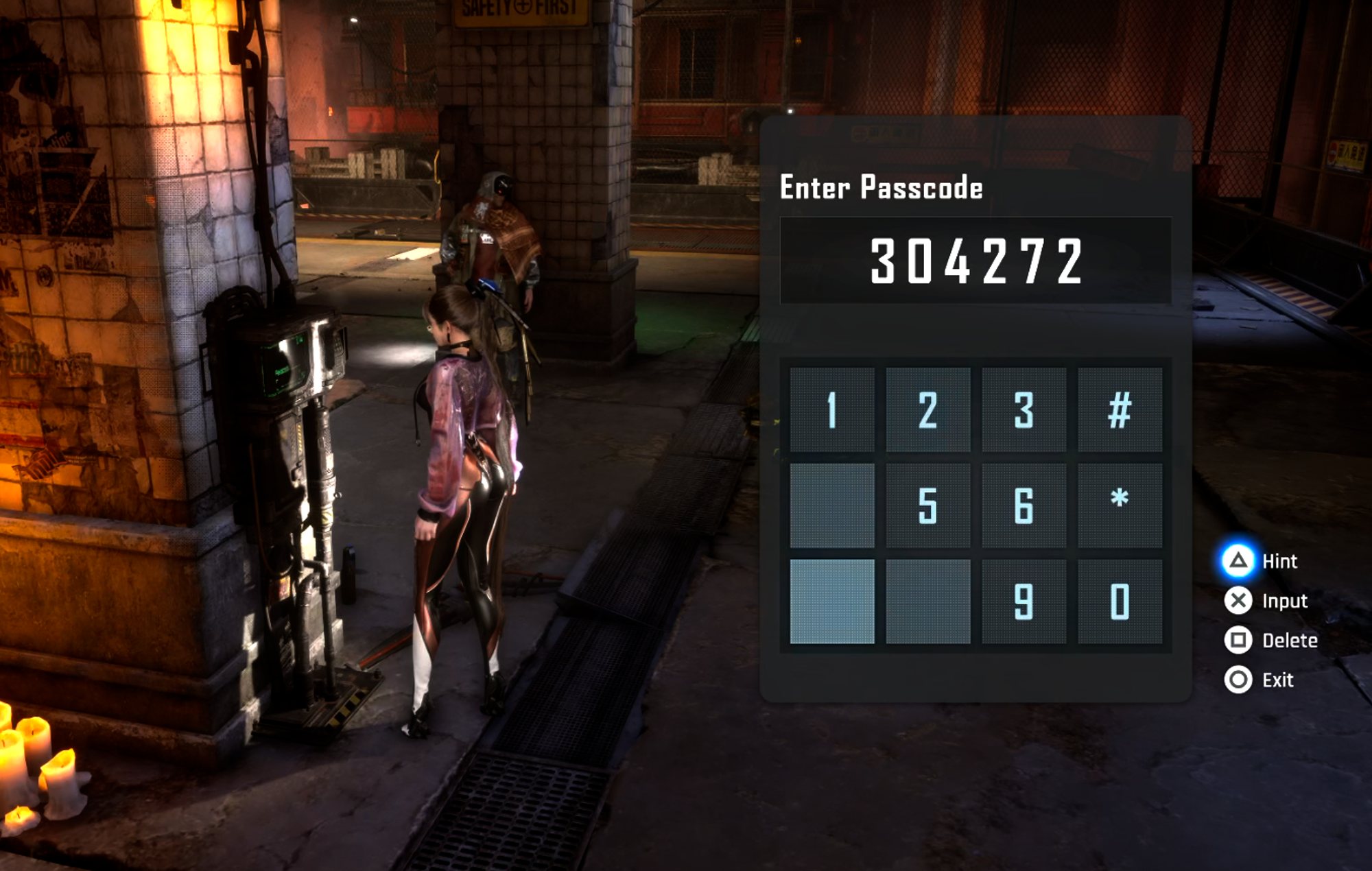 Stellar Blade Simple Puzzle Answer: Eve can be seen putting the code in.