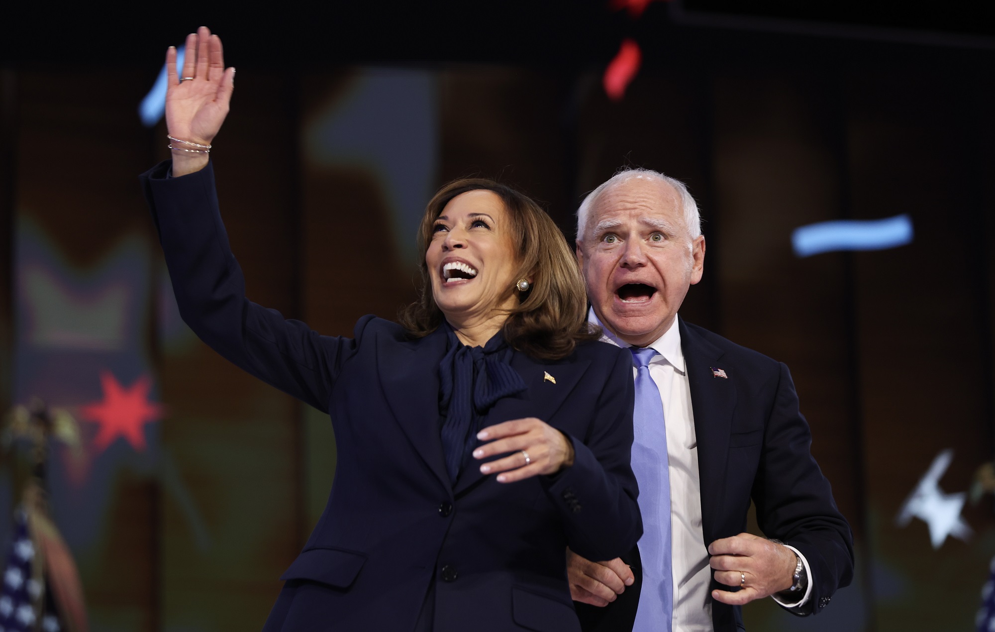 Kamala Harris and Tim Walz