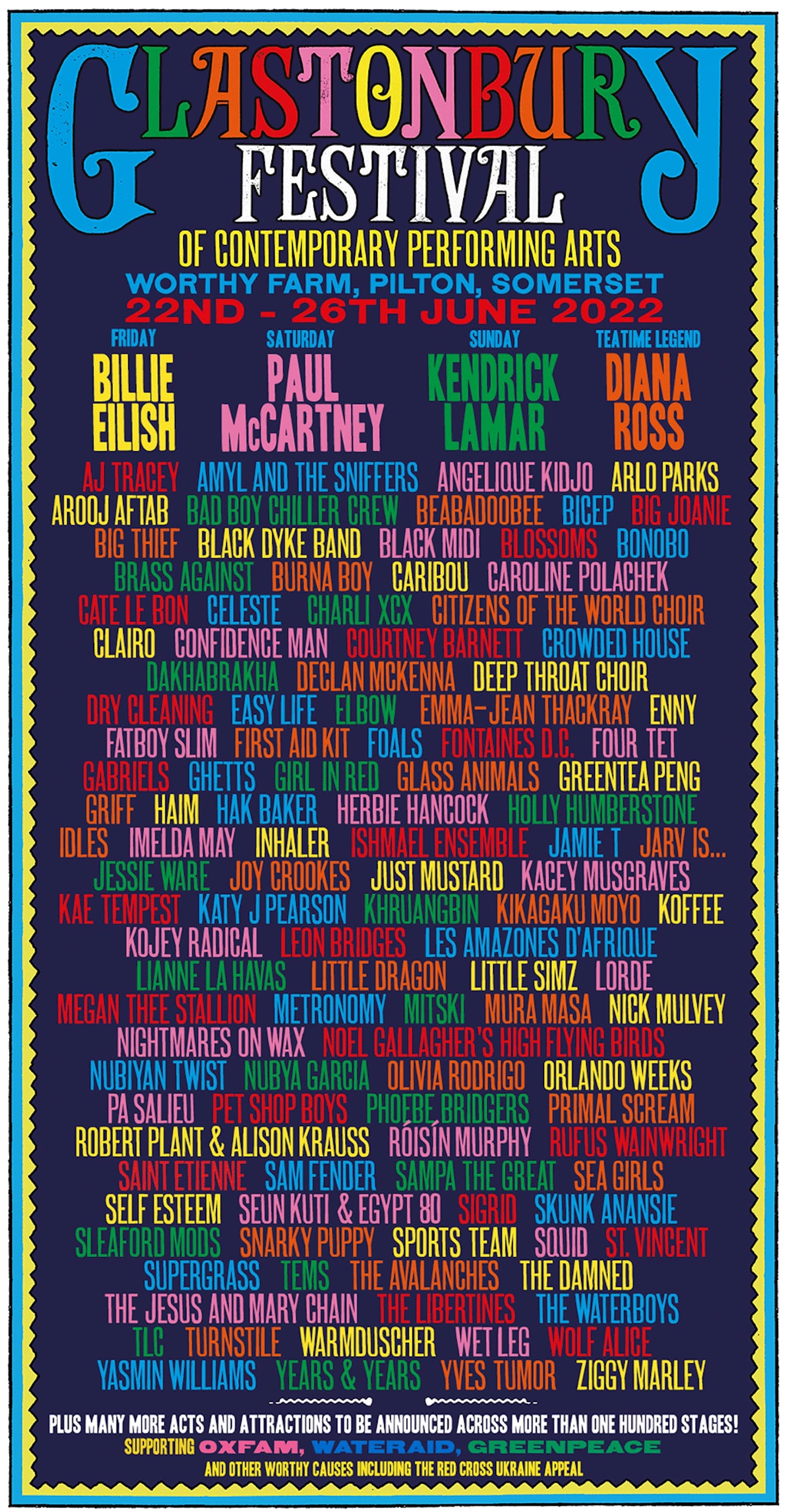 Glastonbury poster 2022