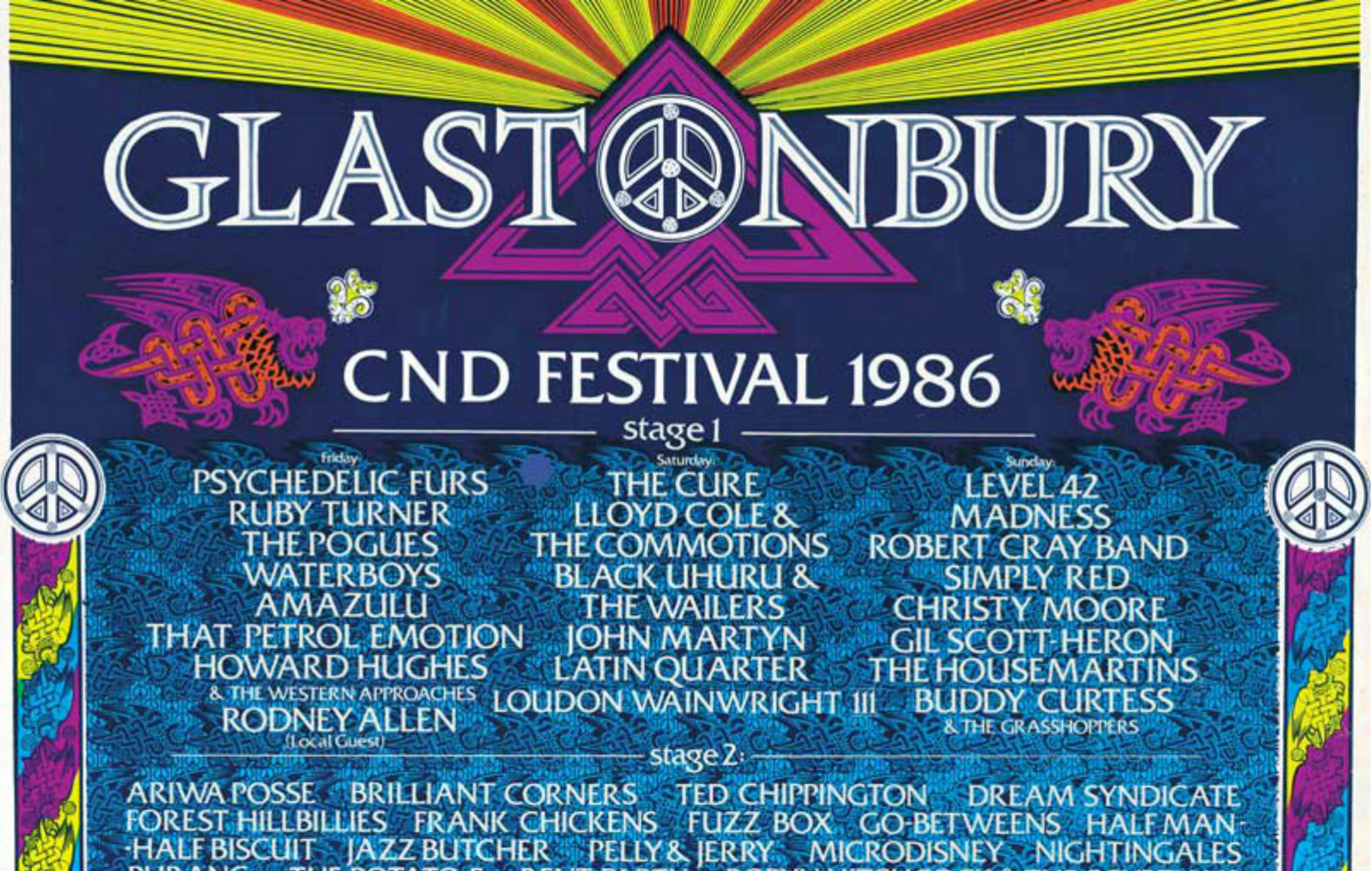 The 1986 Glastonbury poster