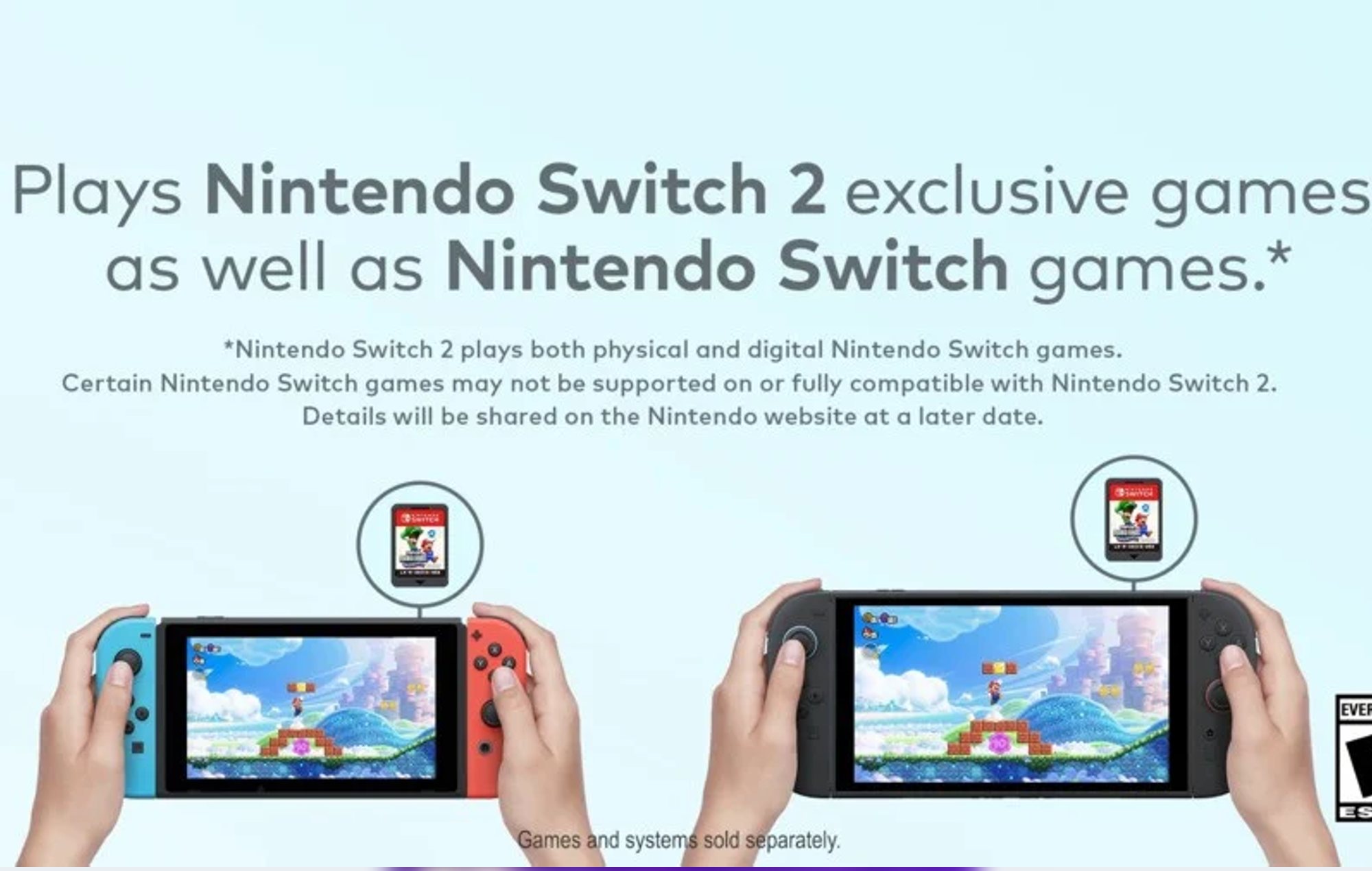 Nintendo Switch 2 Backwards Compatibility: The Switch 2 can be seen alongside the Switch 1