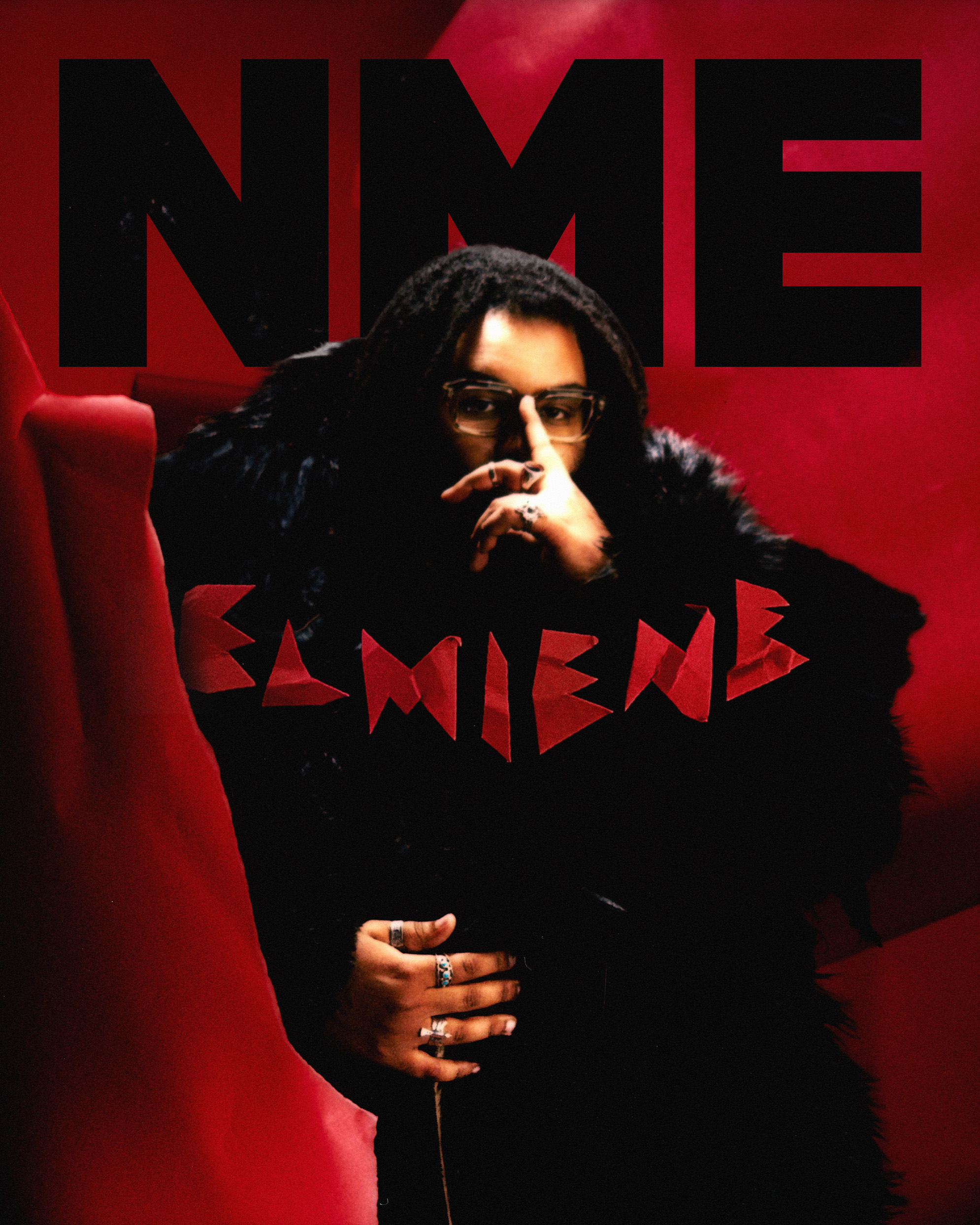 Elmiene on The Cover of NME (2026), photo by Tamiym Cader