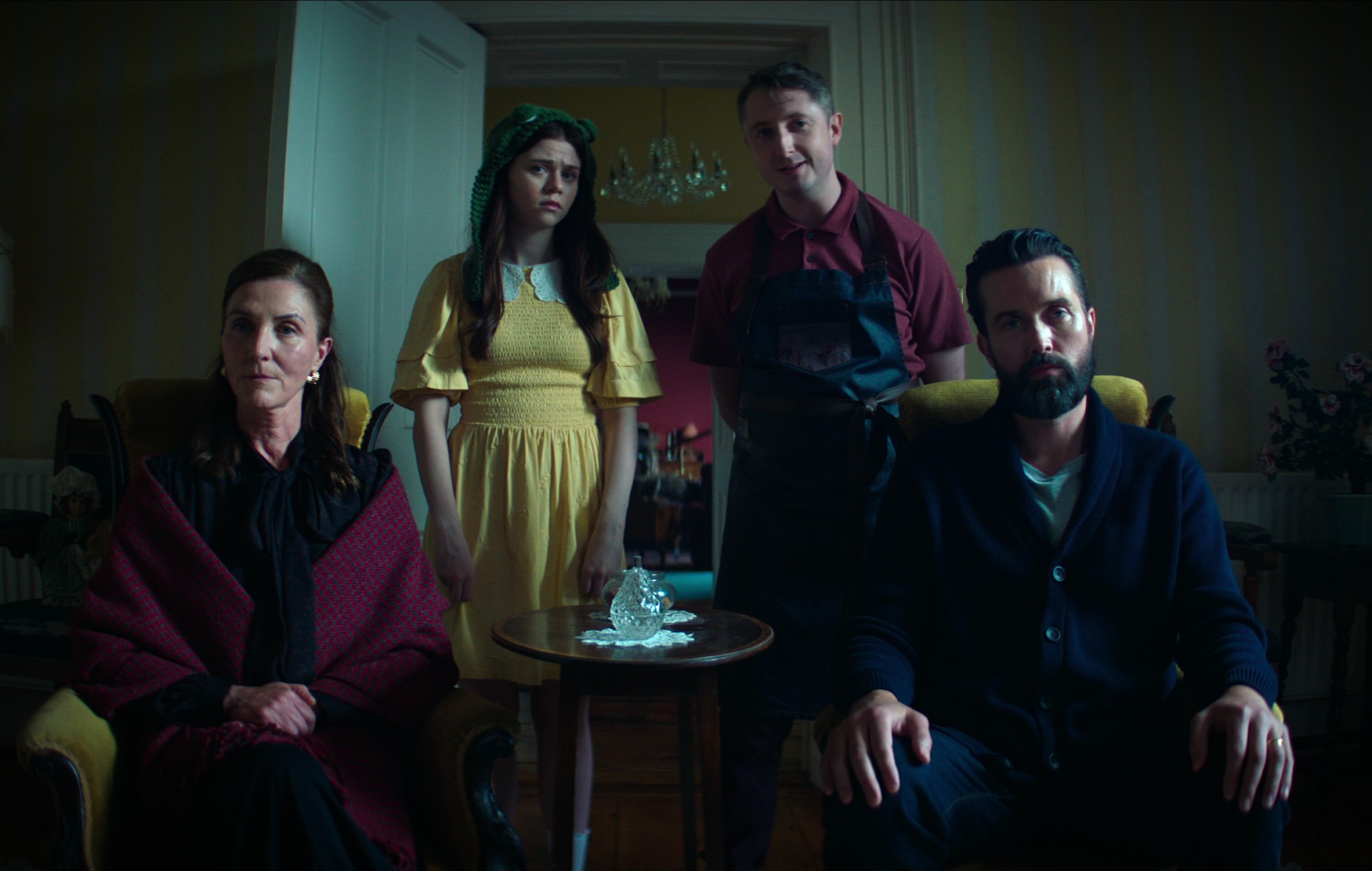 Michelle Fairely, Matilda Freeman, Ryan McParland & Emmett J. Scanlan in 'How To Get To Heaven From Belfast'.