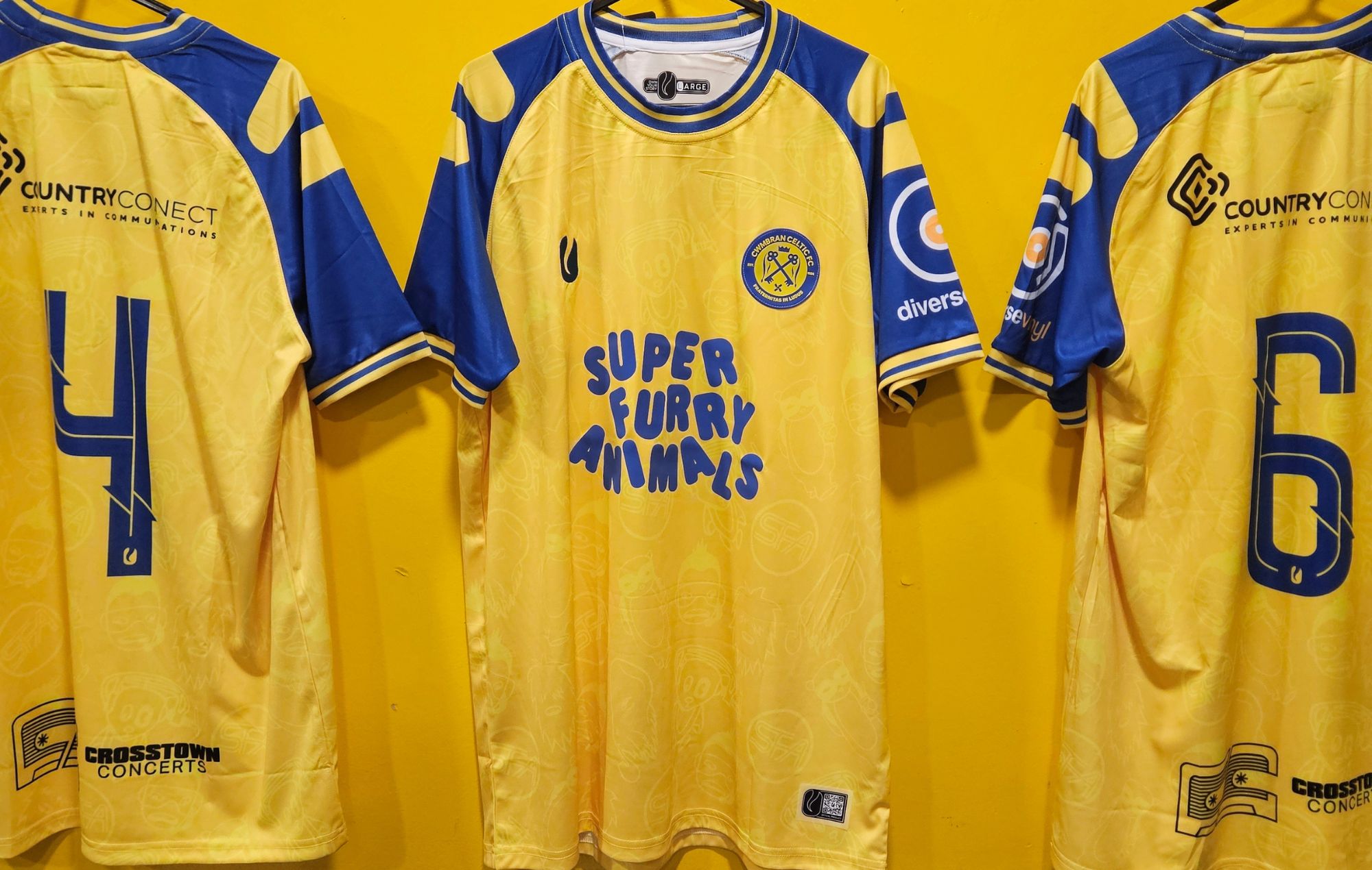 Cwmbran Celtic FC X Super Furry Animals kit. CREDIT: Press