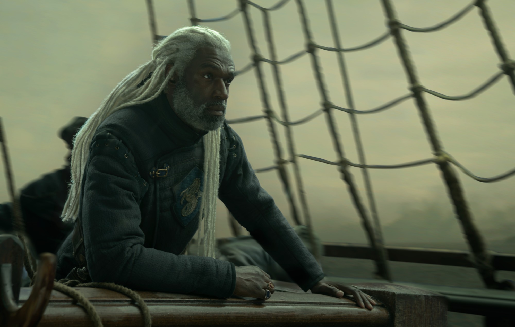 Steve Toussaint as Corlys Velaryon in House Of The Dragon season 3