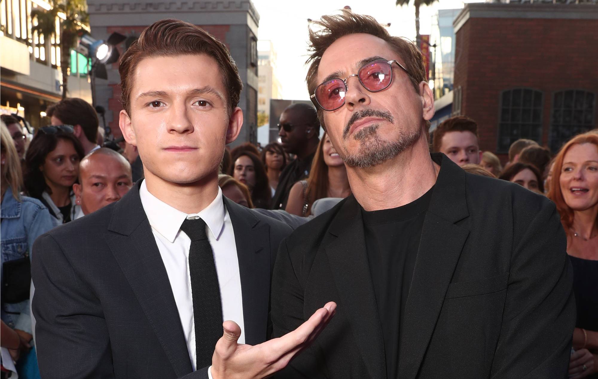 Tom Holland and Robert Downey Jr