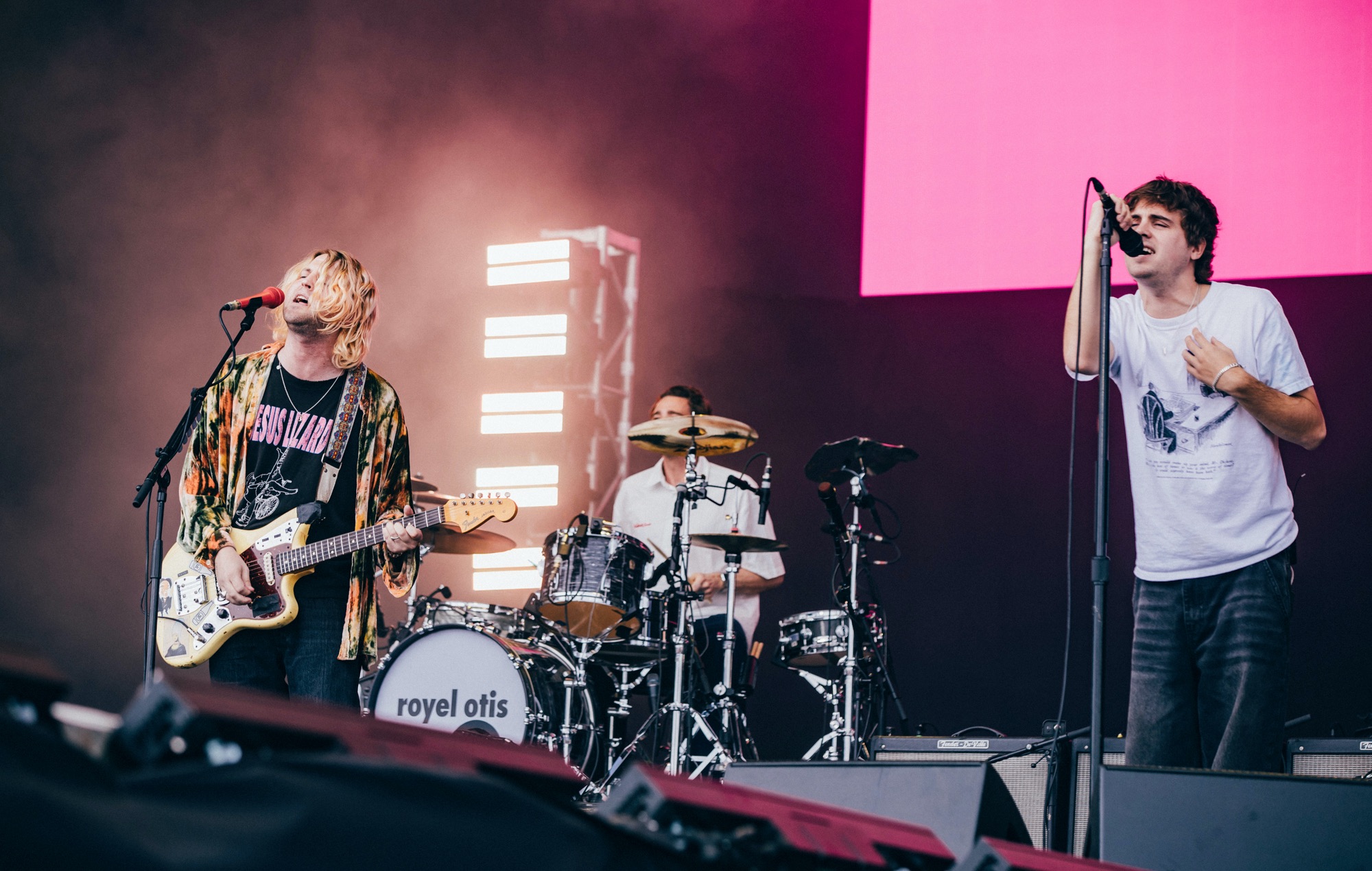 Royel Otis performing live on stage at Reading 2025, photo by Derek Bremner for NME