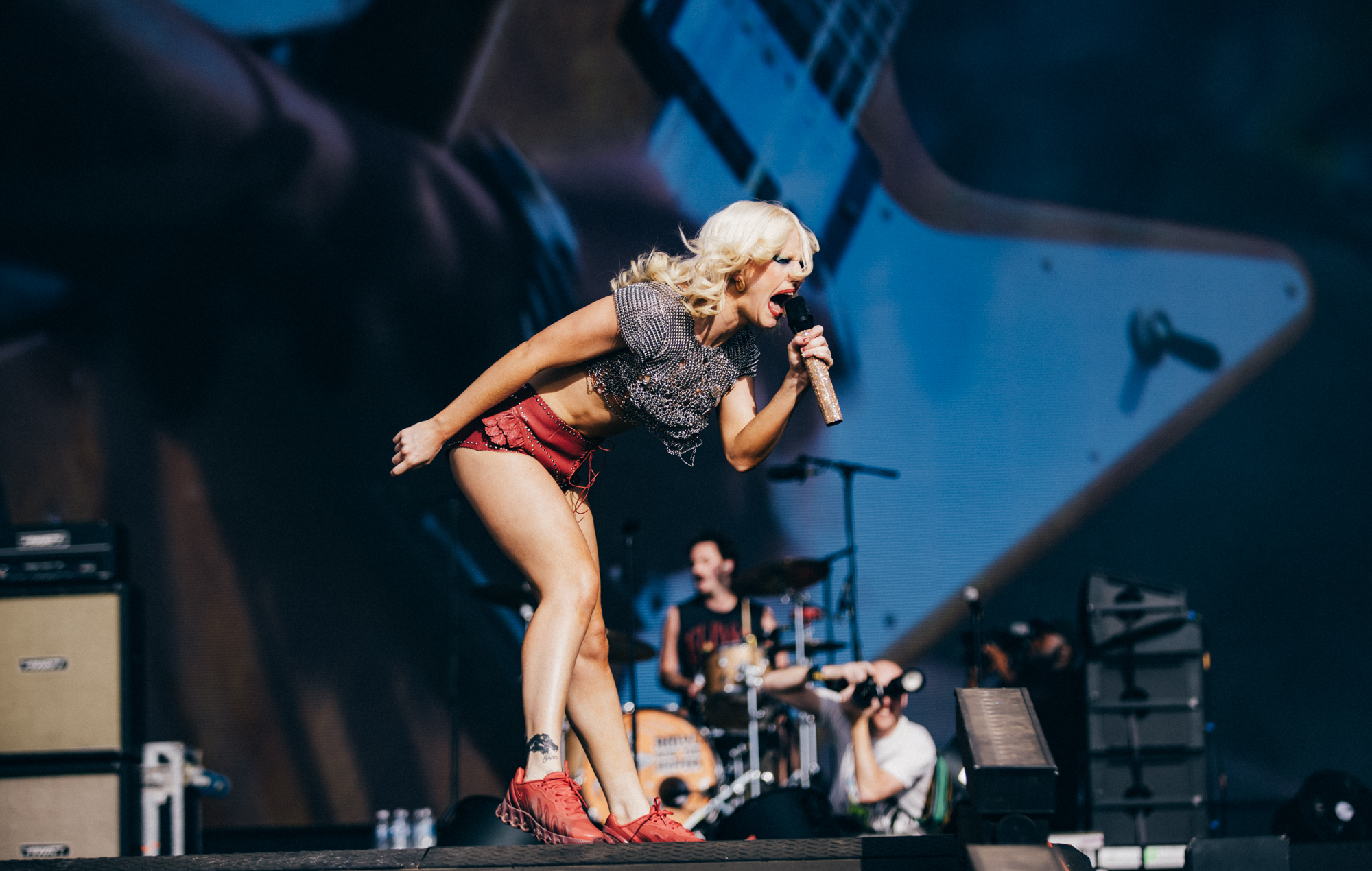 Amyl & The Sniffers, live at Reading 2025. Credit: Derek Bremner