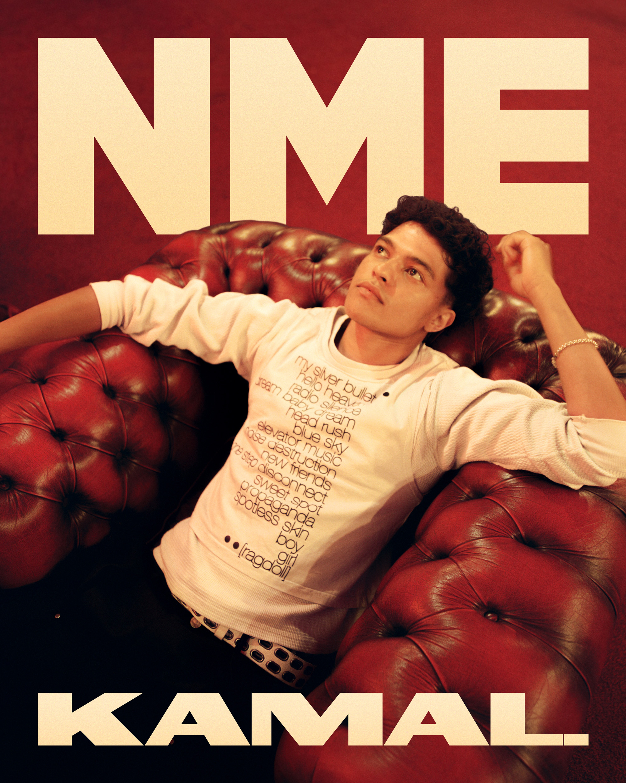Kamal. on The Cover of NME (2026), photo by Gabriella Drew