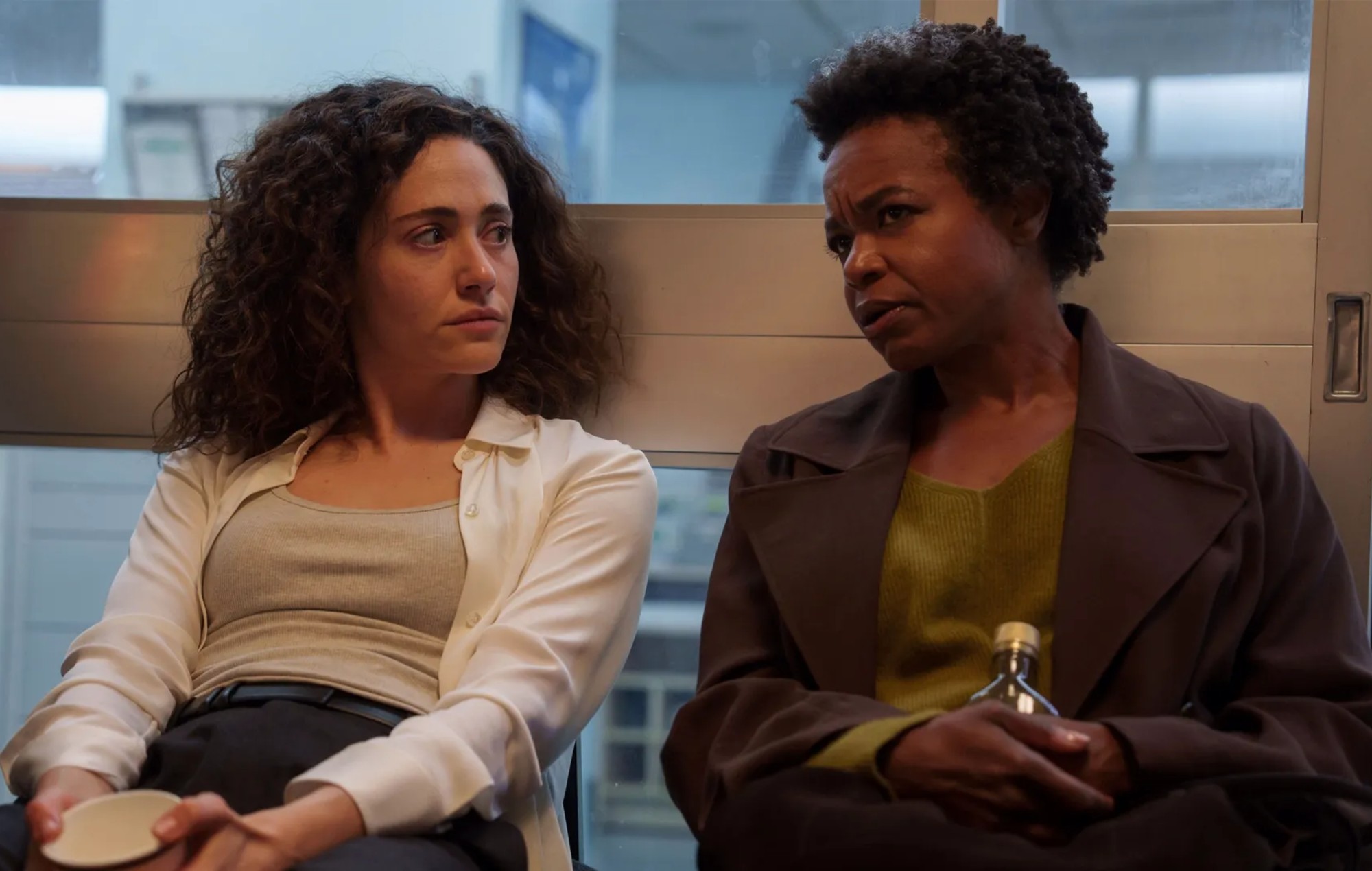 Emmy Rossum as Alice Black and Quincy Tyler Bernstine as Nora Washington in 'Furious'