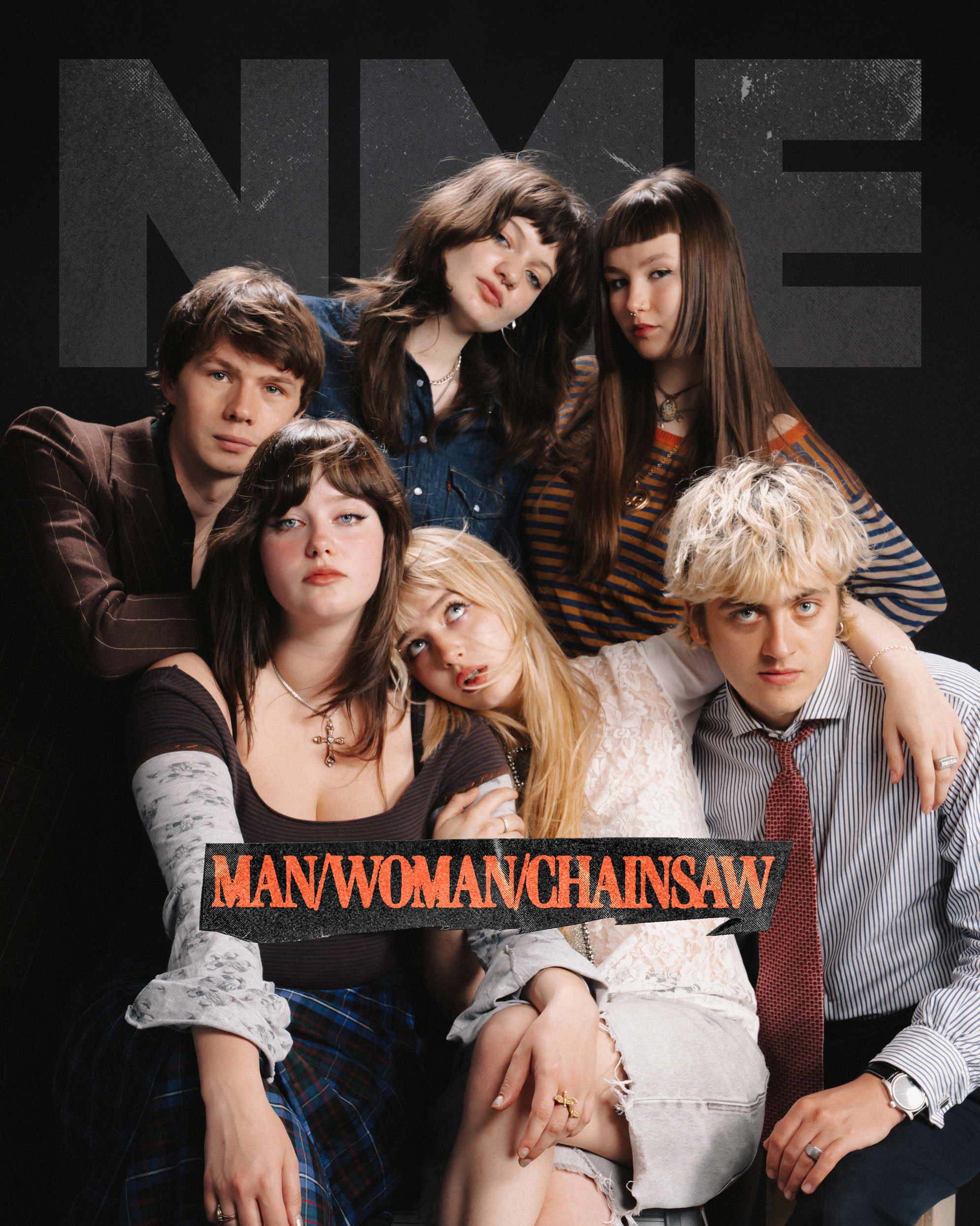 Man/Woman/Chainsaw on The Cover of NME (2026), photo by Phoebe Fox