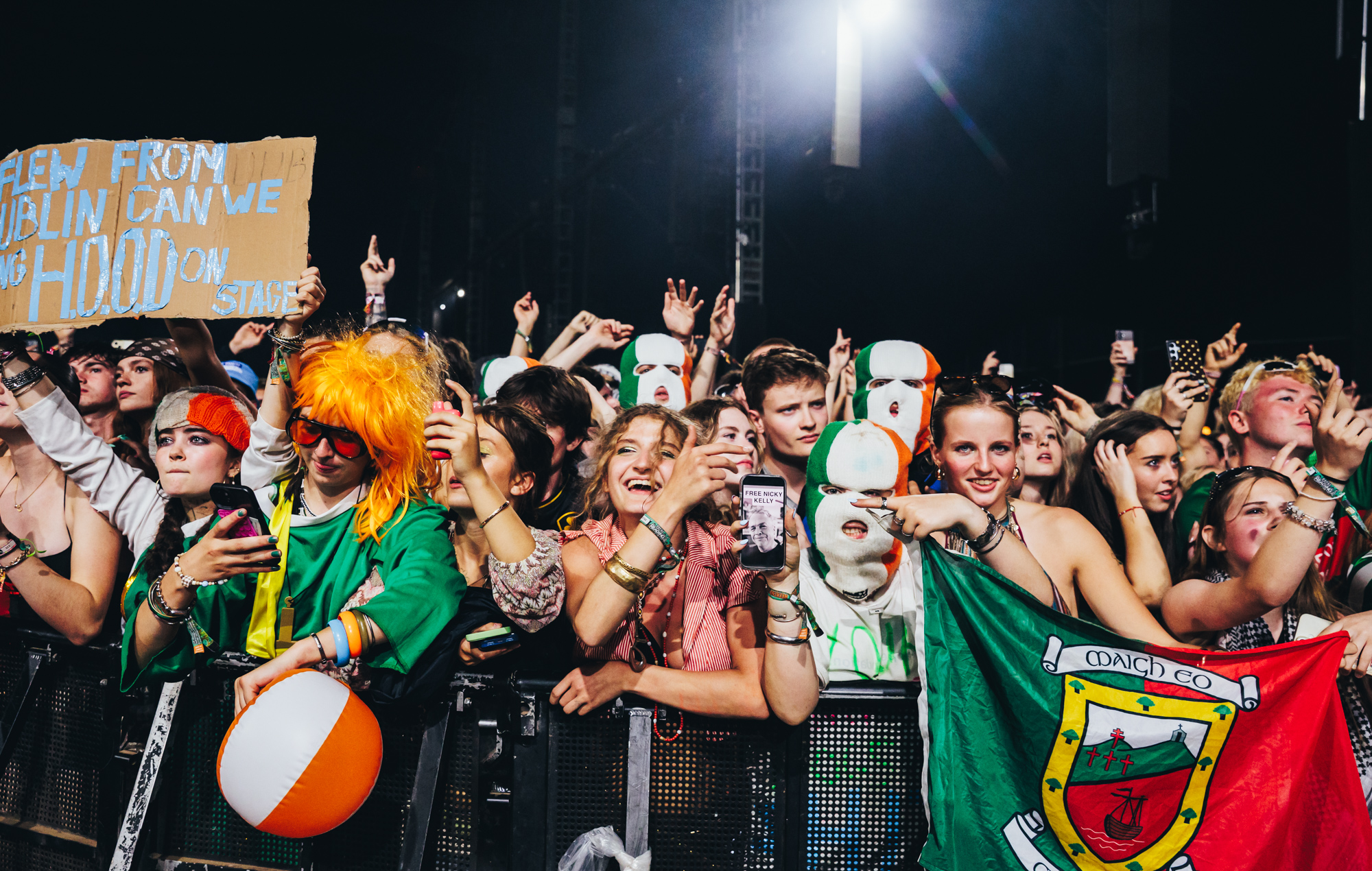Kneecap fans at Reading 2026. Credit: Andy Ford for NME