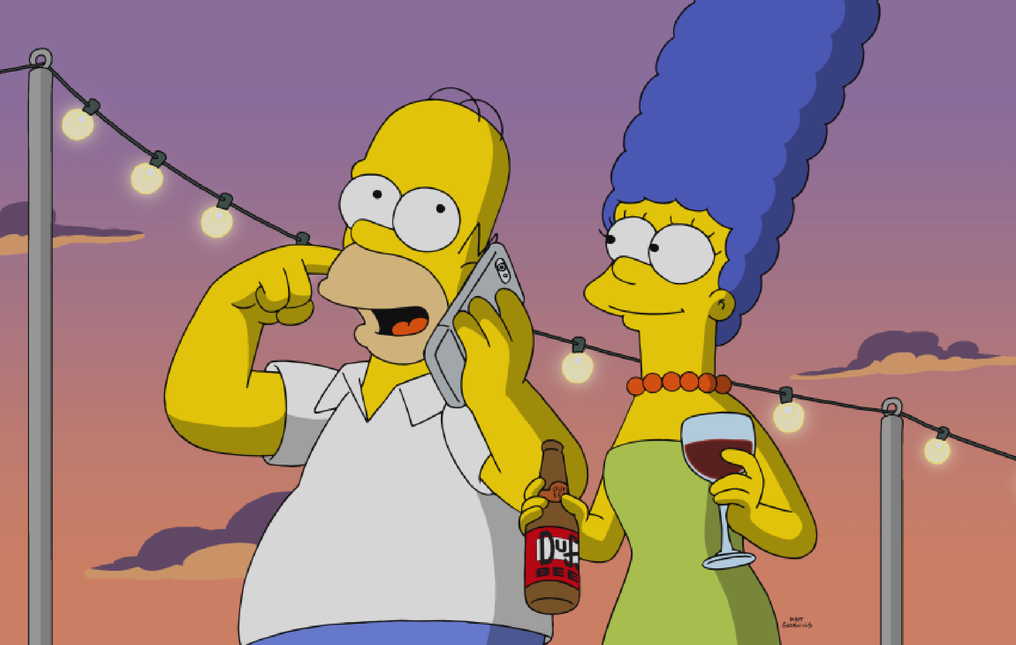 Homer and Marge Simpson