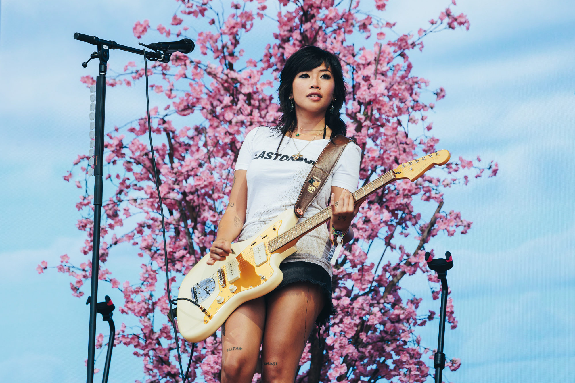 Beabadoobee live at Glastonbury 2025, photo by Andy Ford
