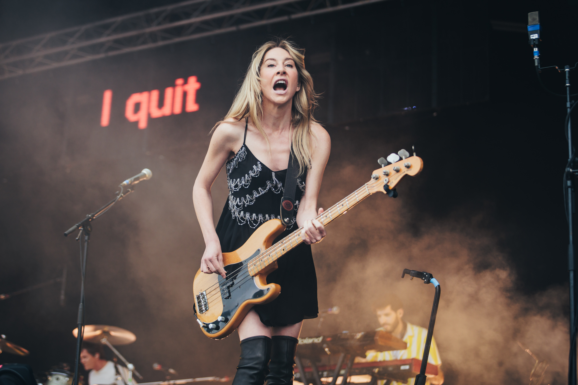 Haim live at Glastonbury 2025, photo by Andy Ford