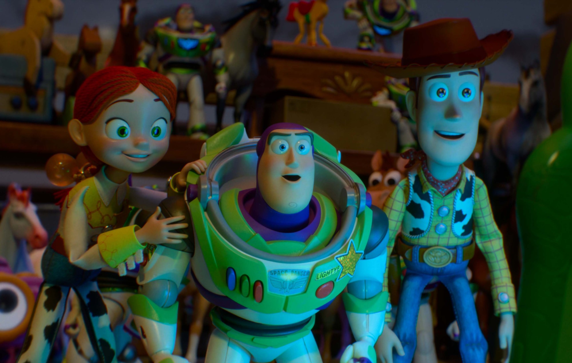 Jessie, Buzz, and Woody in Toy Story 5