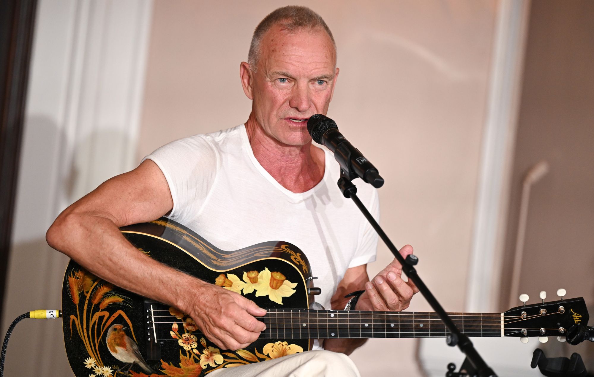 Sting during the West End launch of "The Last Ship"