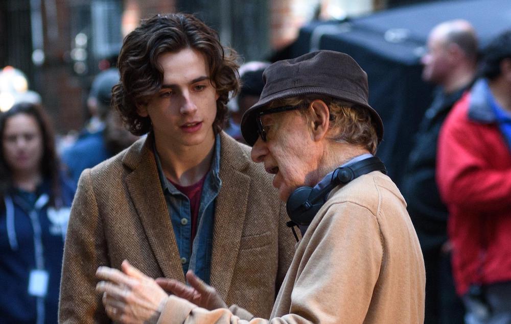 Timothée Chalamet and Woody Allen