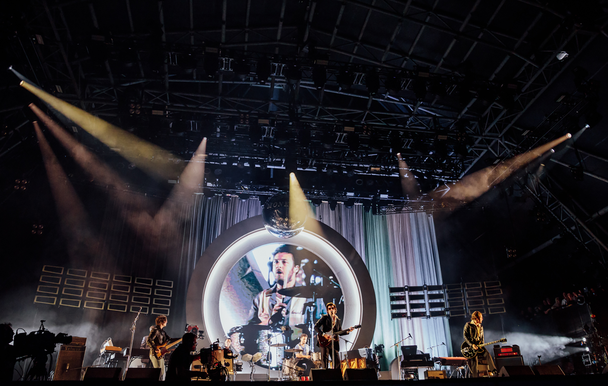 Arctic Monkeys live at Glastonbury 2023. Credit: Andy Ford for NME