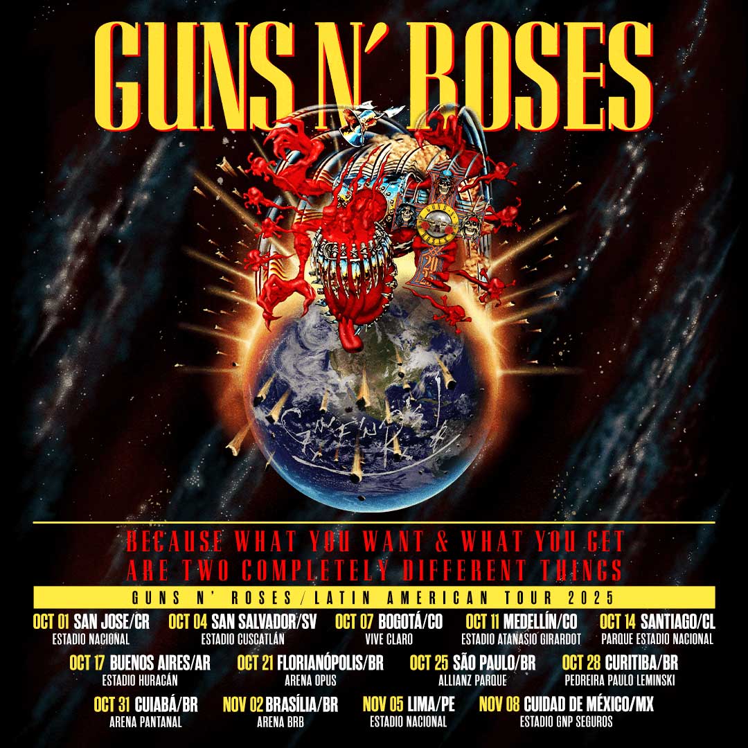 Guns N' Roses Latin American tour poster